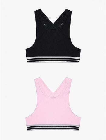 Tops deportivos con brillo, pack de 2 penti