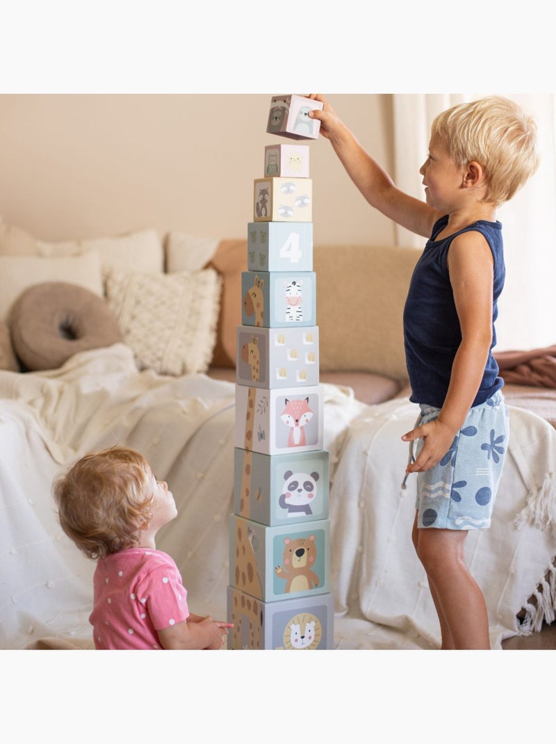 Torre de apilar 10 cubos animales numeros juguete aprendizaje mamabrum N/D - Kiabi