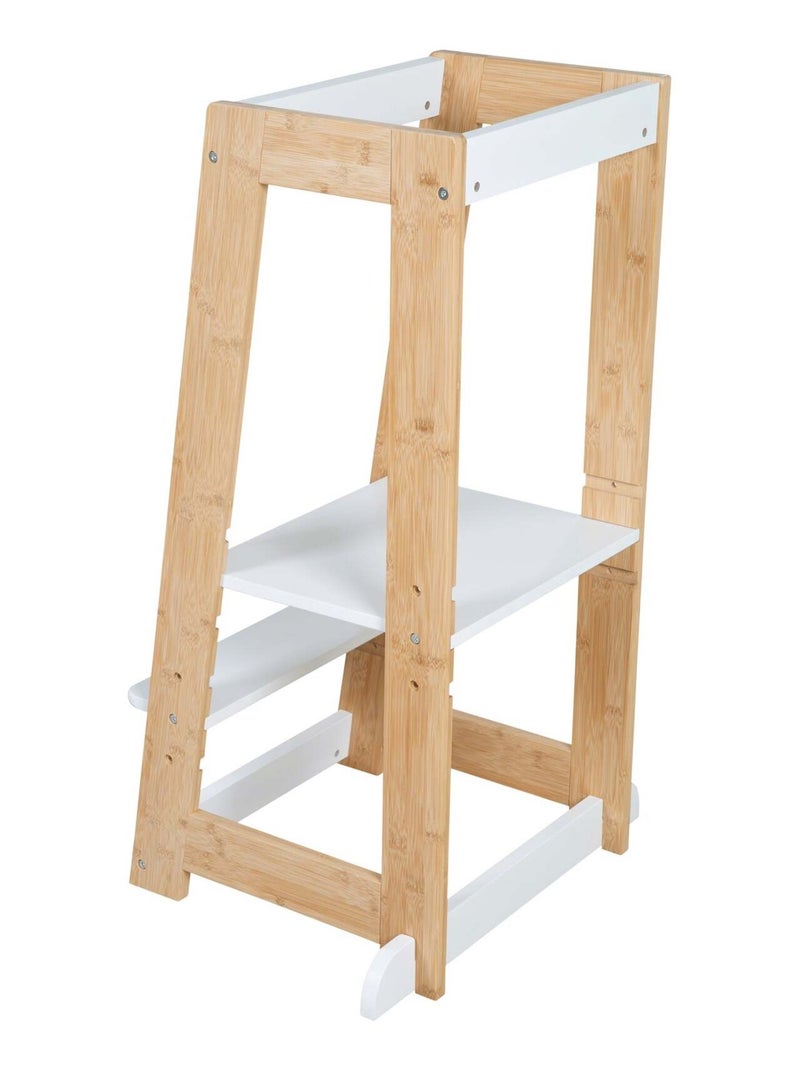 Torre de aprendizaje evolutiva en bambú FSC® - ROBA Blanco Marrón - Kiabi