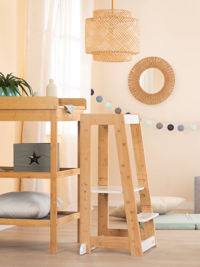 Torre de aprendizaje evolutiva en bambú FSC® - ROBA Blanco Marrón - Kiabi