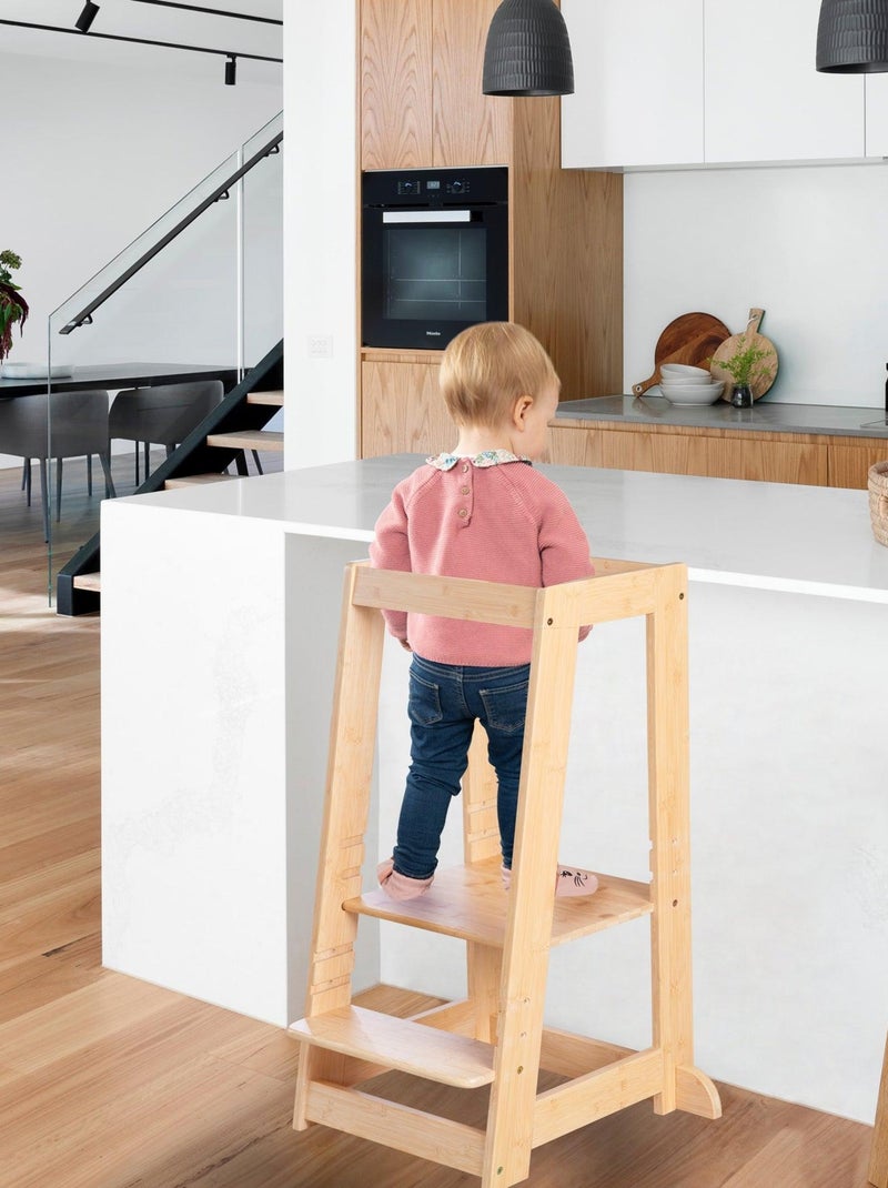 Torre de aprendizaje evolutiva en bambú FSC® - ROBA Marrón claro - Kiabi