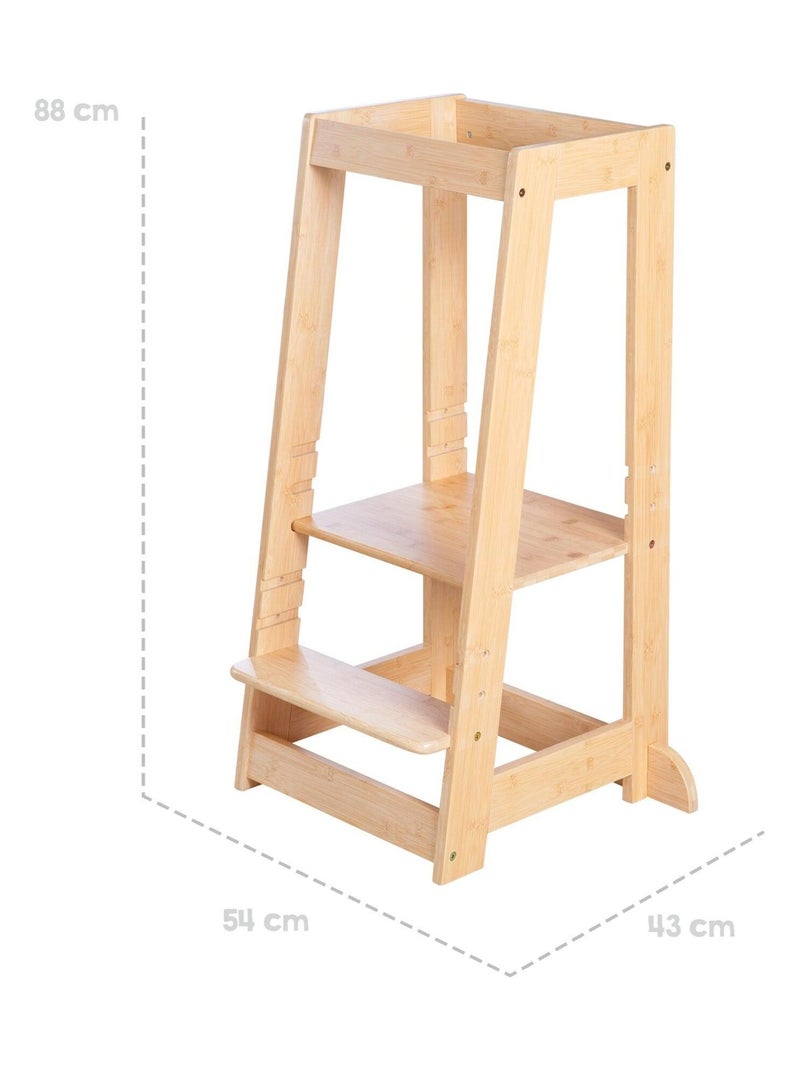 Torre de aprendizaje evolutiva en bambú FSC® - ROBA Marrón claro - Kiabi