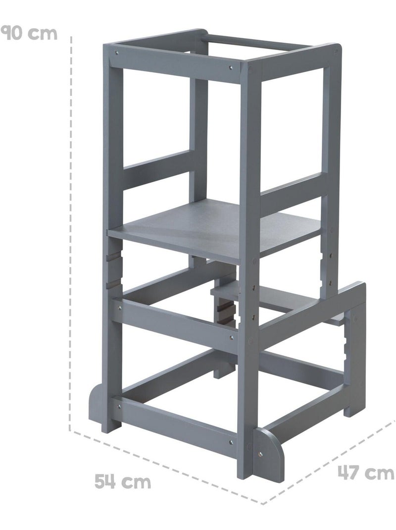 Torre de aprendizaje evolutiva en madera - ROBA Gris antracita - Kiabi