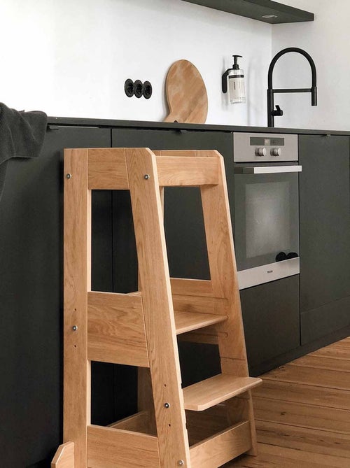 Torre de aprendizaje infantil de roble | Tissi - Kiabi