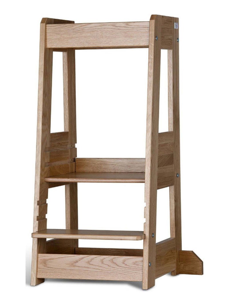 Torre de aprendizaje infantil de roble | Tissi Marrón chocolate - Kiabi