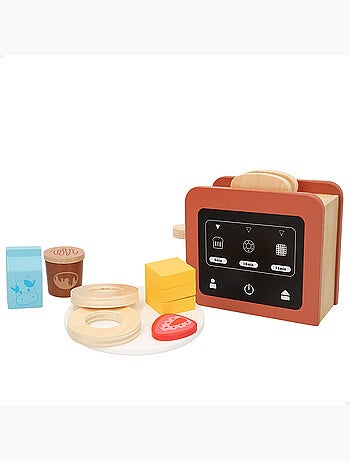 Tostadora de juguete de madera 8 accesorios WOOMAX
