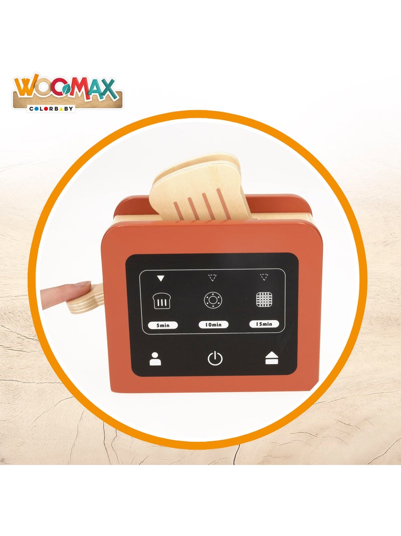 Tostadora de juguete de madera 8 accesorios WOOMAX N/D - Kiabi