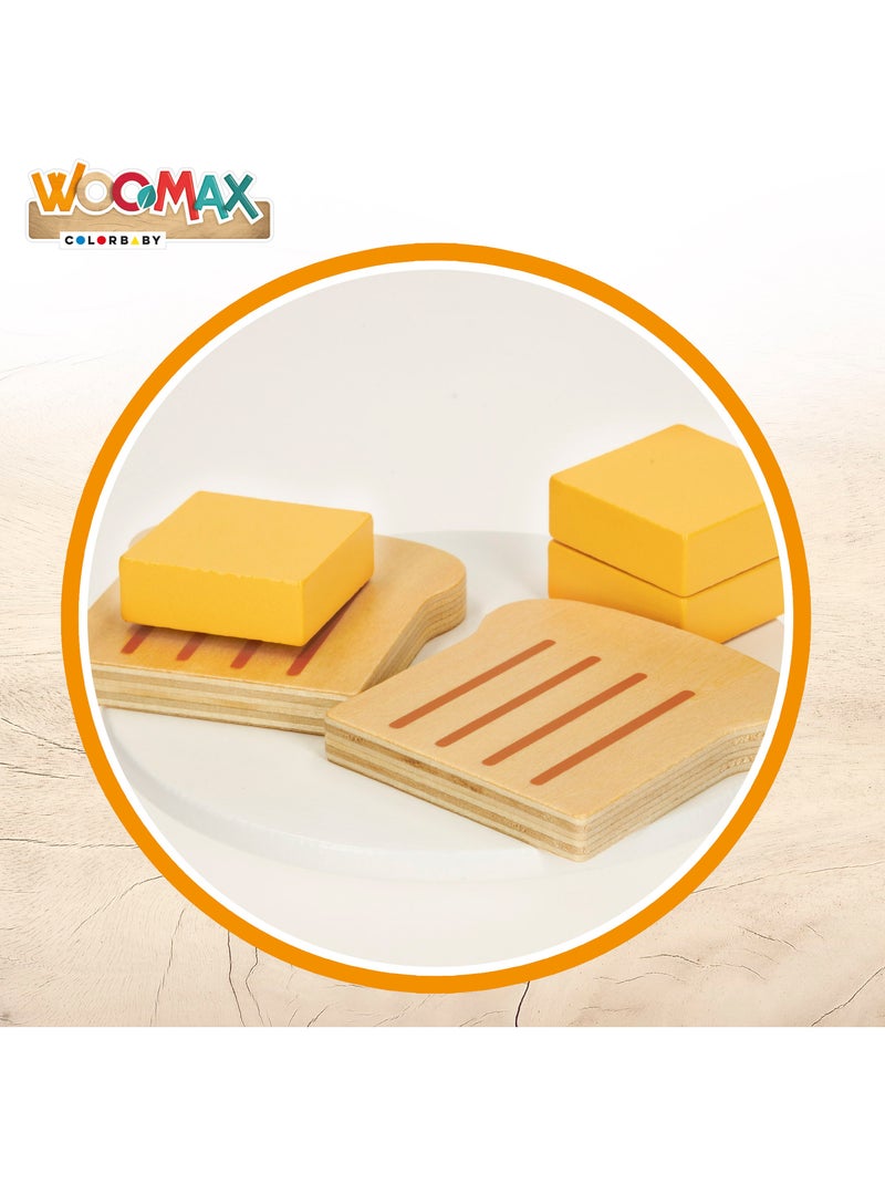 Tostadora de juguete de madera 8 accesorios WOOMAX N/D - Kiabi