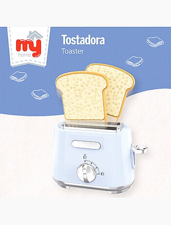 Tostadora de juguete realista c/tostadas my home