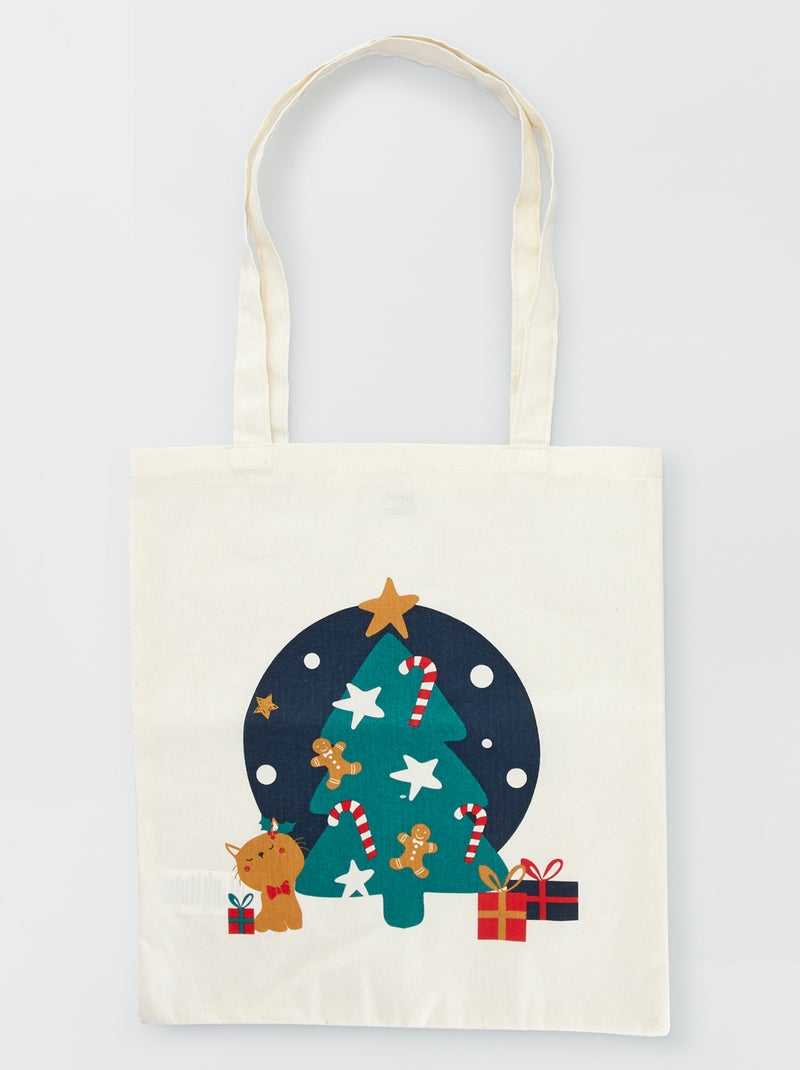 Tote bag de Navidad BLANCO - Kiabi