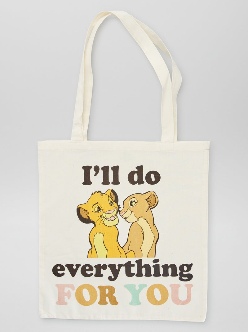 Tote-bag de tela 'Disney' BEIGE - Kiabi