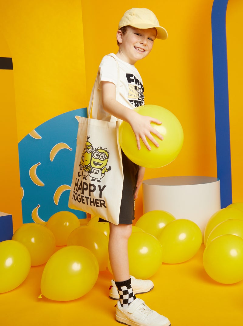 Tote bag de tela 'Minions' BLANCO - Kiabi