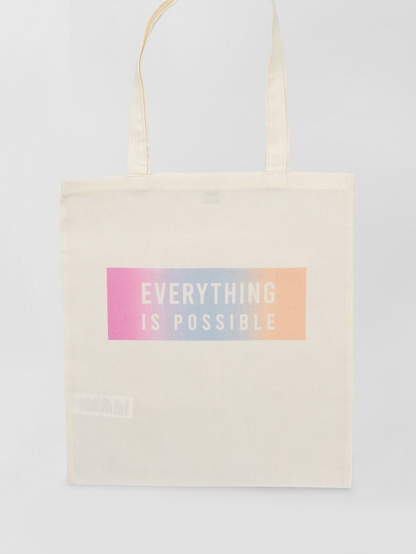 Tote bag estampado - BLANCO - Kiabi - 2.50€