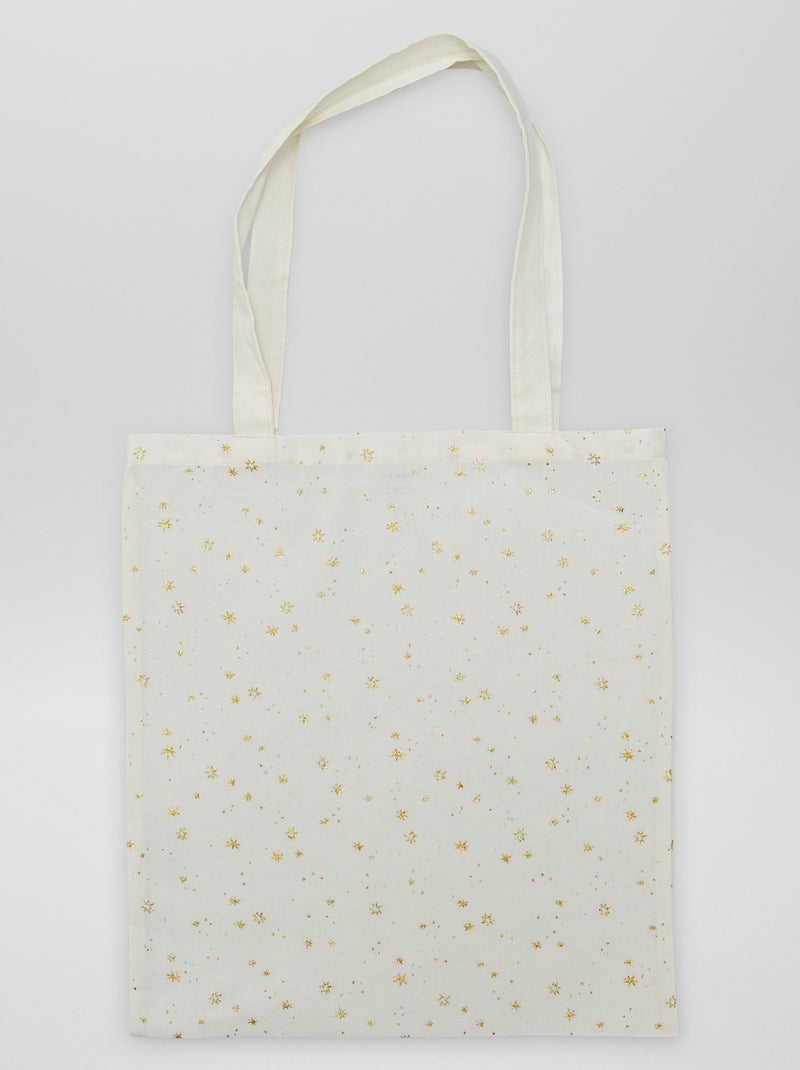 Tote bag 'estrellas' BLANCO - Kiabi
