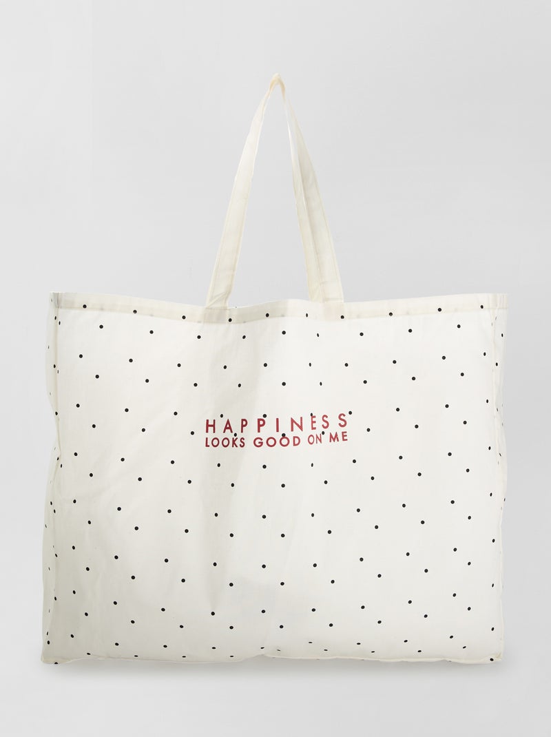 Tote bag formato grande BLANCO - Kiabi