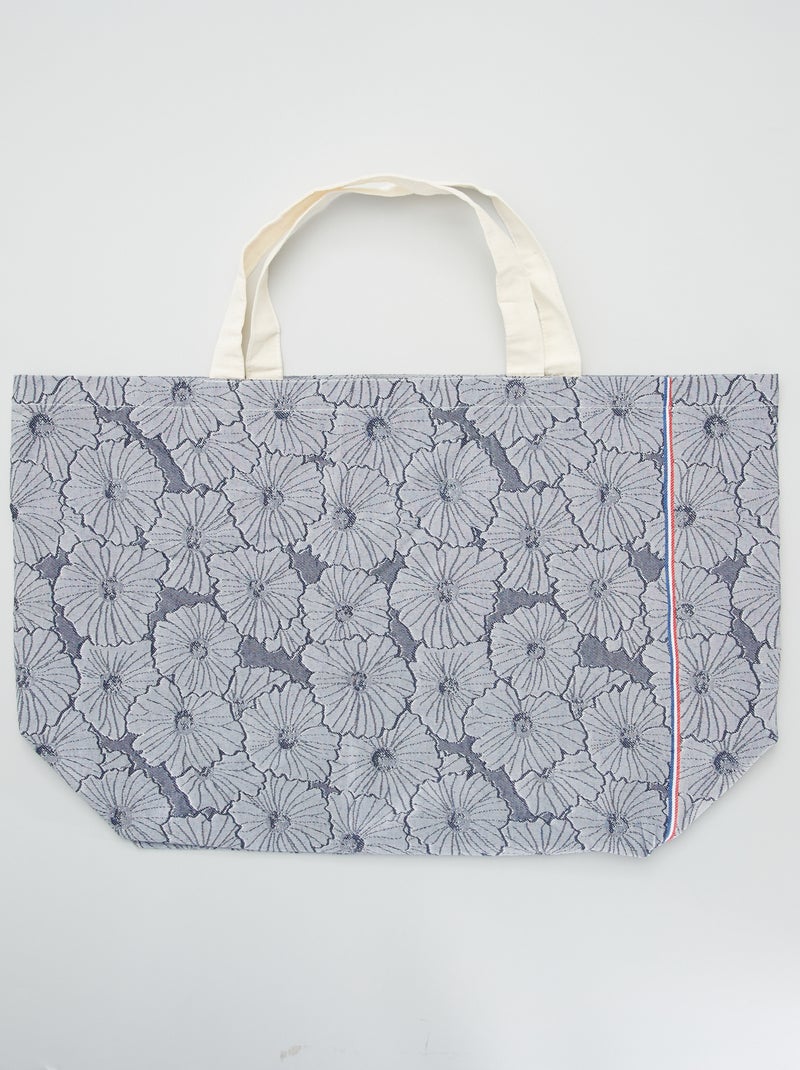 Tote bag 'Les Tissages de Charlieu' Fabricado en Francia azul marino - Kiabi
