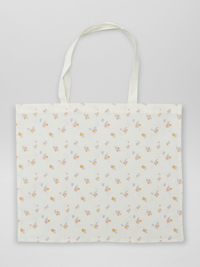 Tote bag XL estampada BEIGE - Kiabi