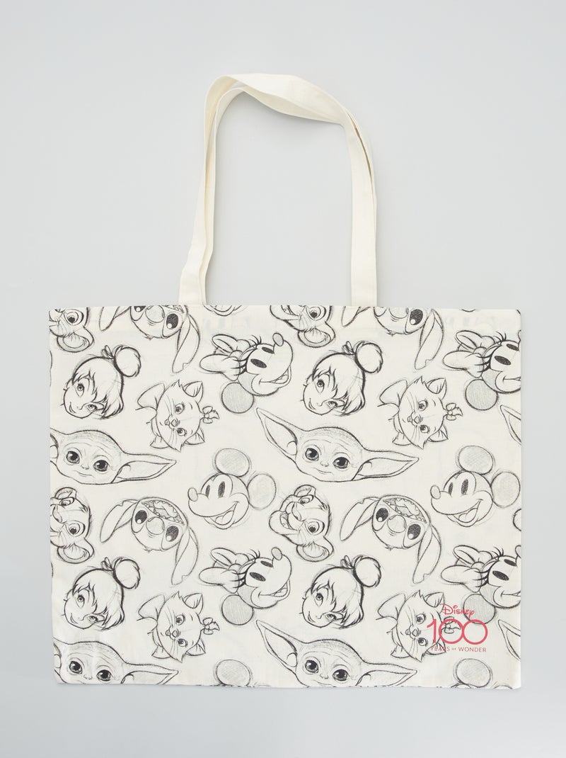 Tote bag XL estampado 'Mickey' BLANCO - Kiabi
