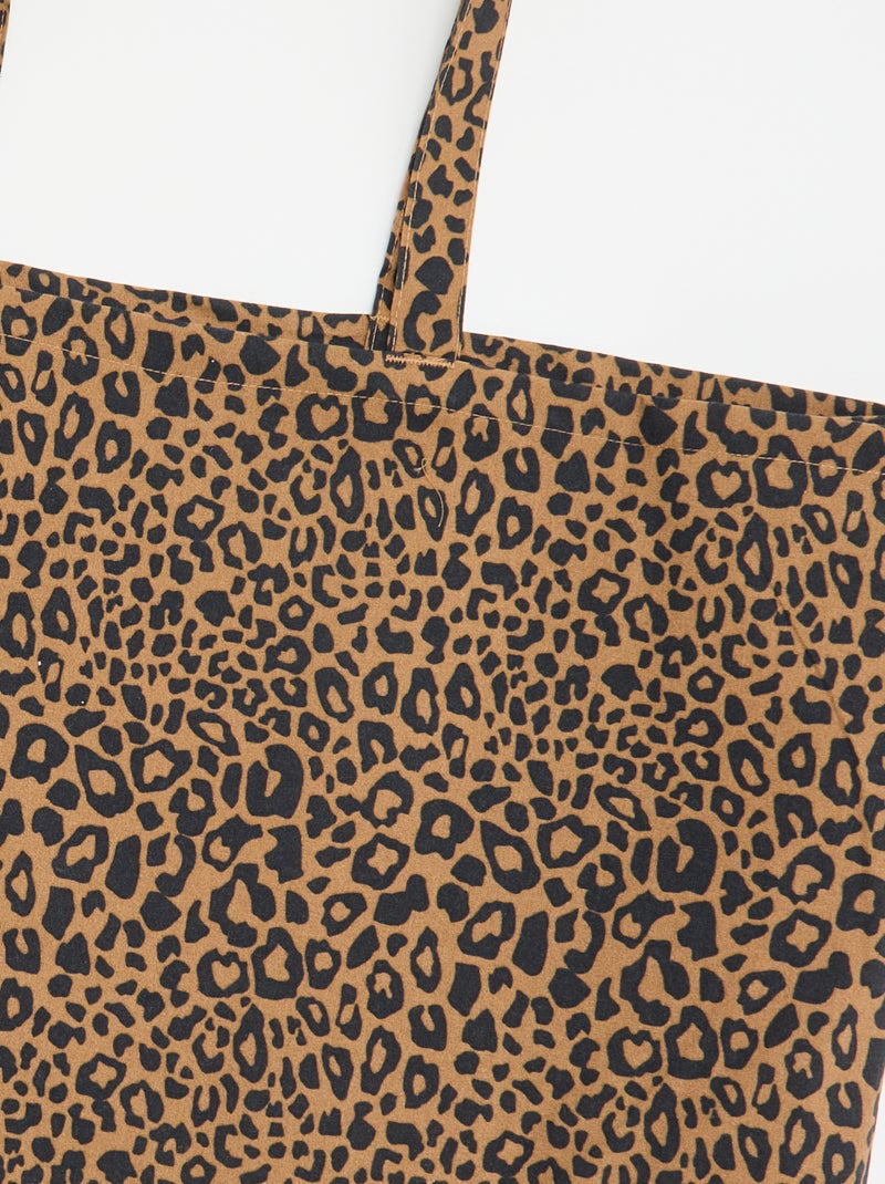 Tote-bag XXL de tela Beige - Kiabi