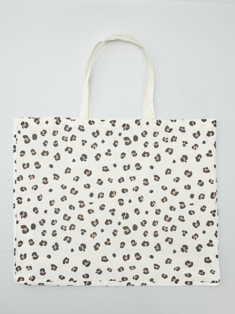 Tote-bag XXL de tela BEIGE - Kiabi