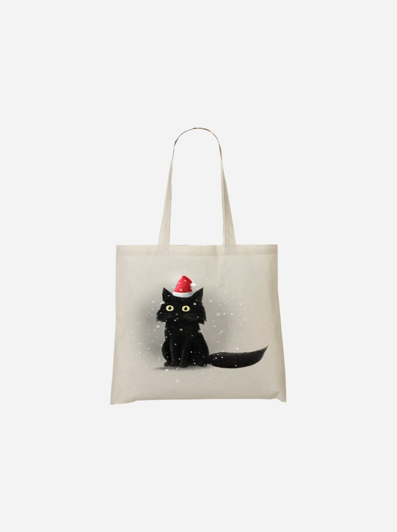 Totebag CHRISTMAS CAT Beige - Kiabi