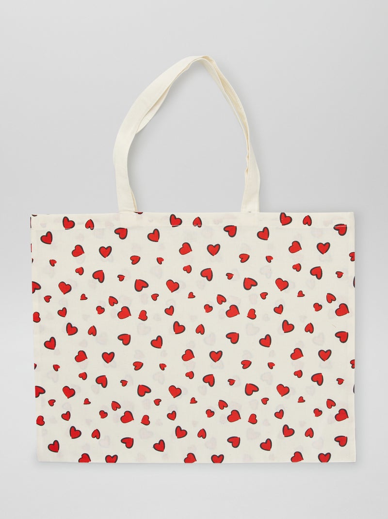 Totebag con motivo BLANCO - Kiabi