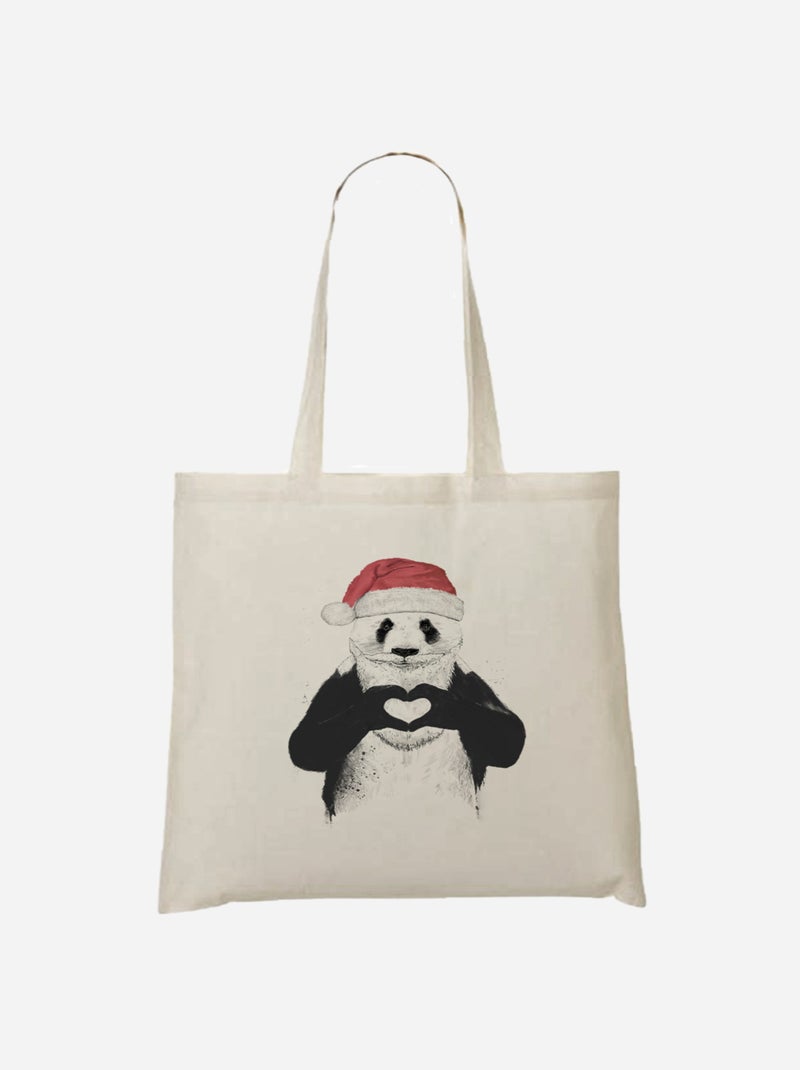 Totebag SANTA PANDA Beige - Kiabi