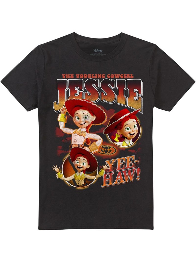 Toy Story - Camiseta Cowgirl de Jessie Diseño Homenaje para Adultos Unisex Negro - Kiabi