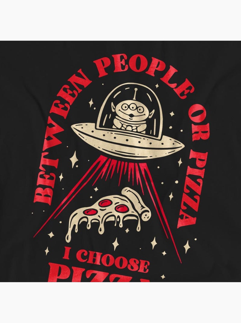 Toy Story - Camiseta Pizza Or People para Adultos Unisex Negro - Kiabi