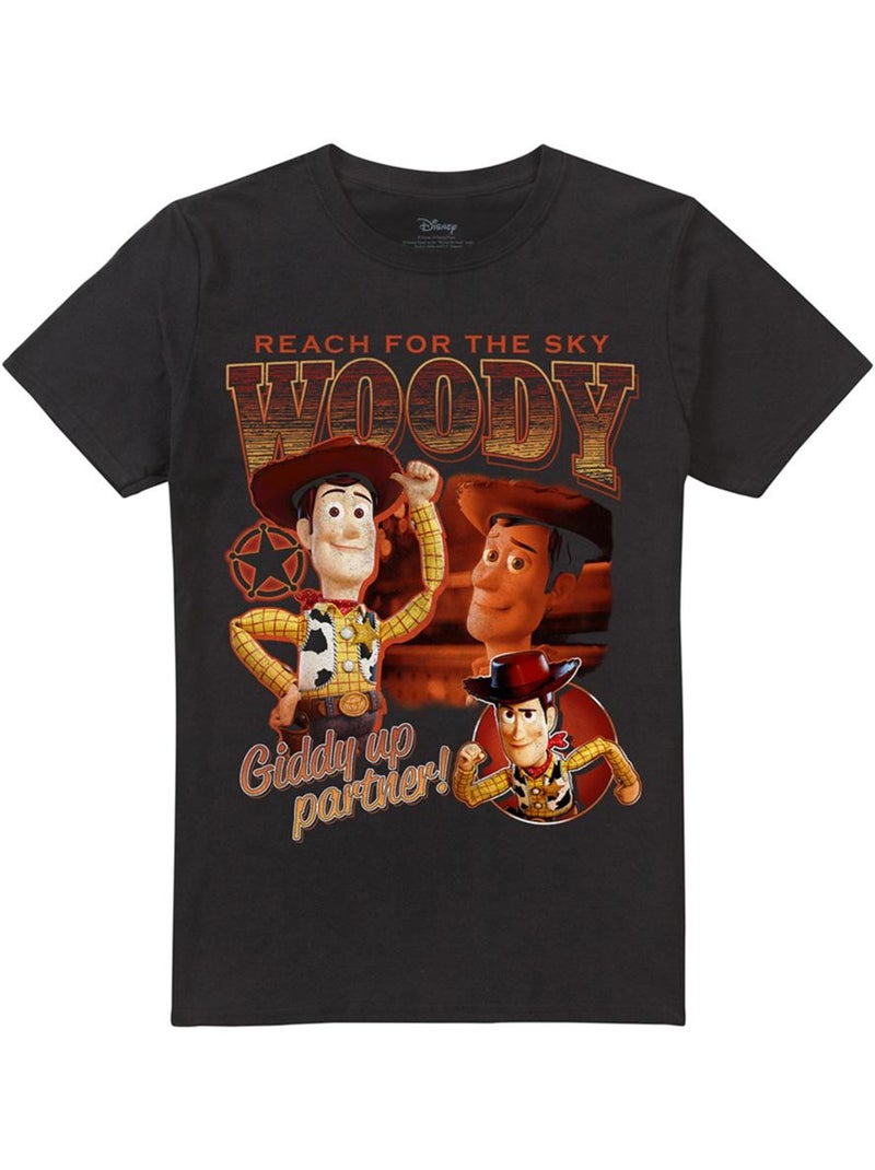 Toy Story - Camiseta Sheriff de Woody Diseño Homenaje para Adultos Unisex Negro - Kiabi