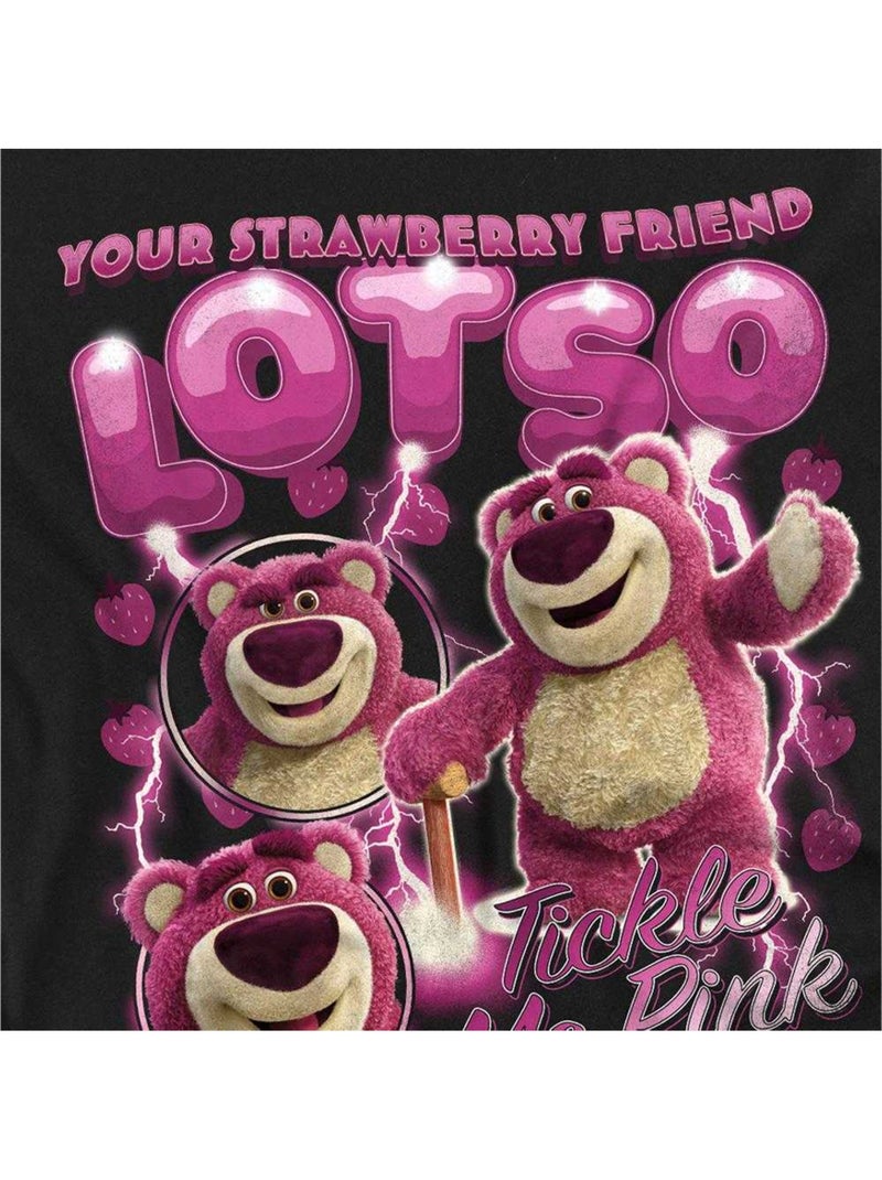 Toy Story - Camiseta Strawberry de Lotso Diseño Homenaje para Adultos Unisex Negro - Kiabi