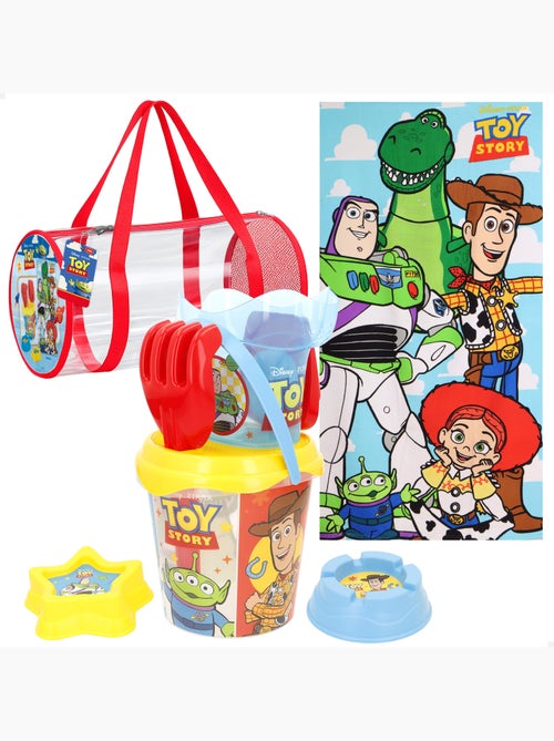 Toy story set cubo playa con accesorios toalla y bolsa - Kiabi