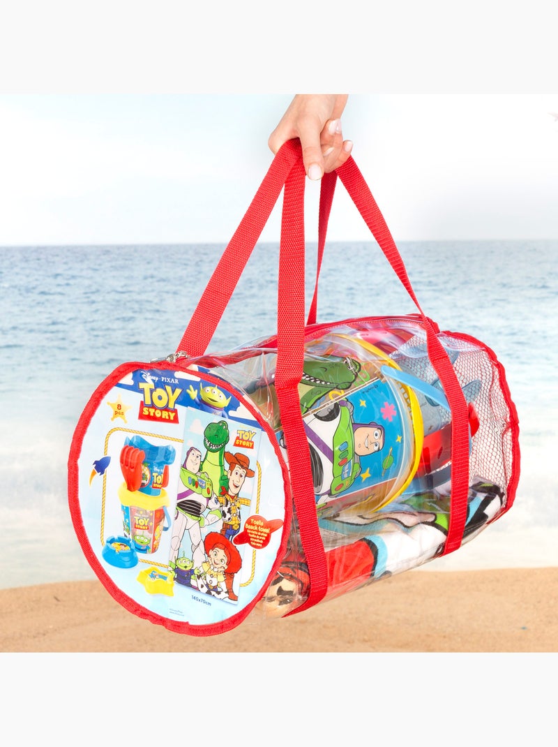 Toy story set cubo playa con accesorios toalla y bolsa N/D - Kiabi