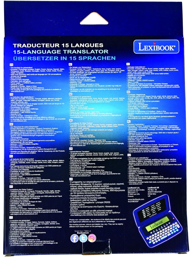 Traductor electr?nico de bolsillo 15 idiomas Negro - Kiabi