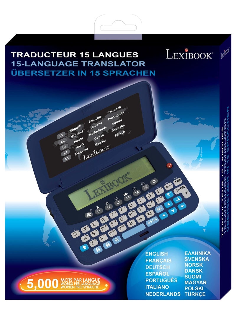 Traductor electrónico de bolsillo 15 idiomas Negro - Kiabi