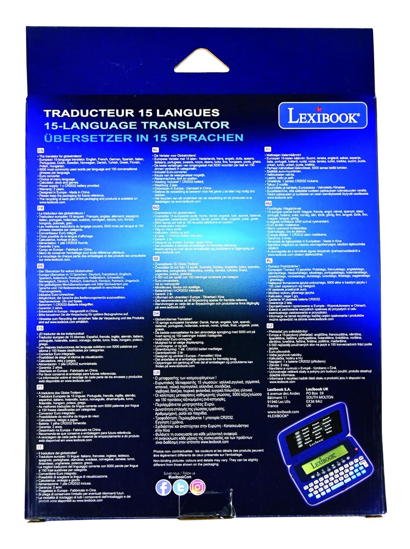 Traductor electrónico de bolsillo 15 idiomas Negro - Kiabi