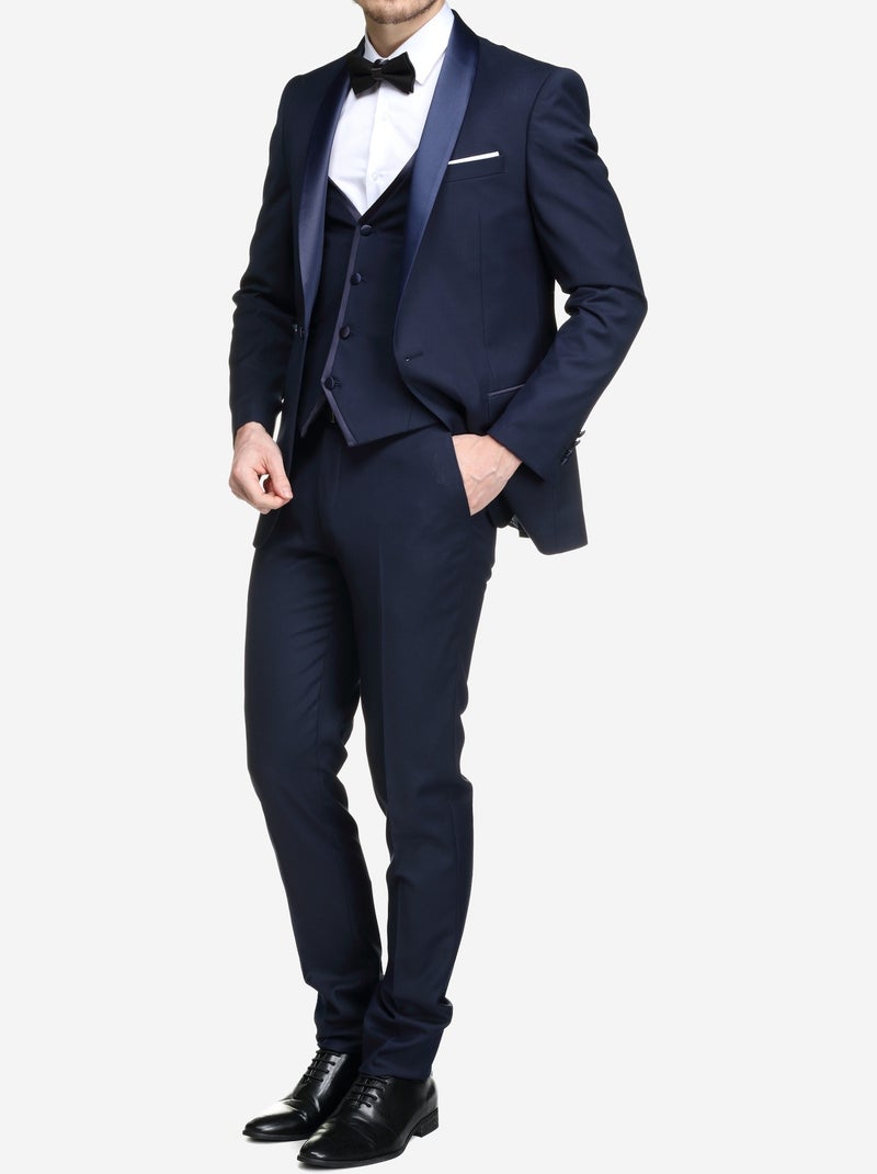 Traje Cónico delgado - Bill Tornade Azul oscuro - Kiabi