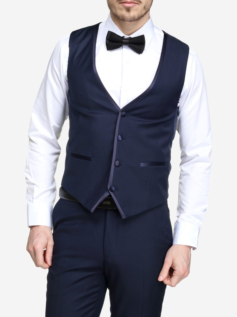 Traje Cónico delgado - Bill Tornade Azul oscuro - Kiabi
