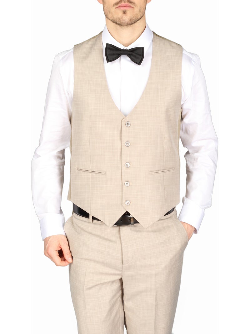 Traje cuello redondo - Leader Mode Beige - Kiabi