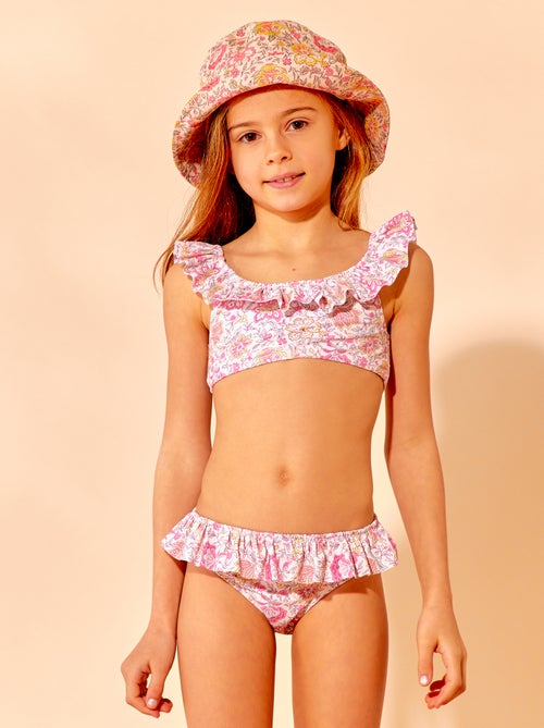 Traje de baño con estampado tropical  - 2 piezas - Kiabi