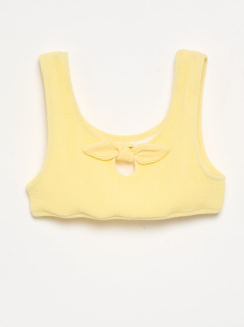 Traje de baño de 2 piezas con lazo Amarillo - Kiabi