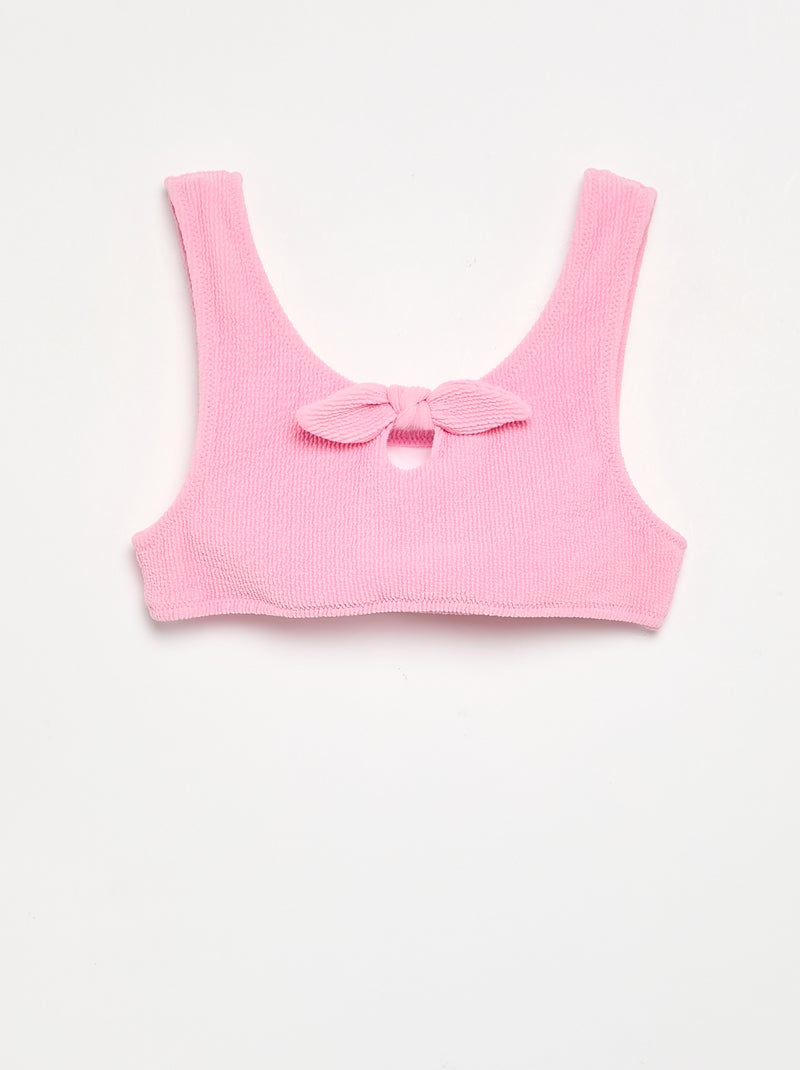 Traje de baño de 2 piezas con lazo Rosa - Kiabi