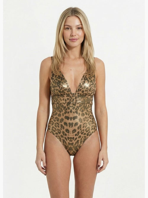 Traje de baño de una pieza con estampado de leopardo sexy - AFIBEL - Kiabi