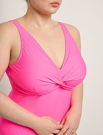 Traje de baño de una pieza, escote drapeado. - AFIBEL