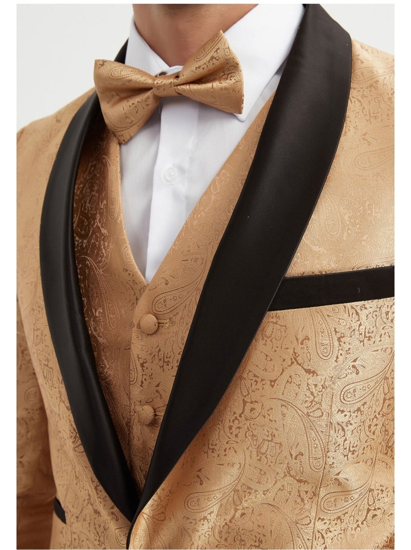 Traje de chaqueta de 3 piezas con pajarita incluida Kebello Amarillo - Kiabi