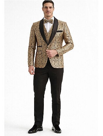 Traje de chaqueta de 3 piezas con pajarita incluida Kebello