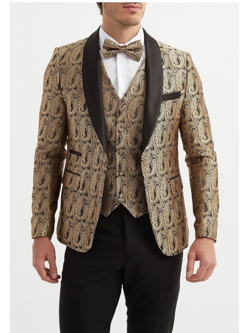 Traje de chaqueta de 3 piezas con pajarita incluida Kebello Marrón - Kiabi