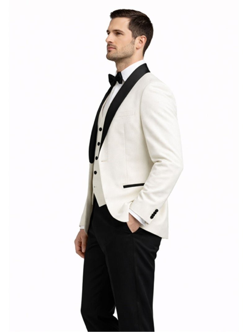 Traje de chaqueta de 3 piezas Kebello Blanco - Kiabi