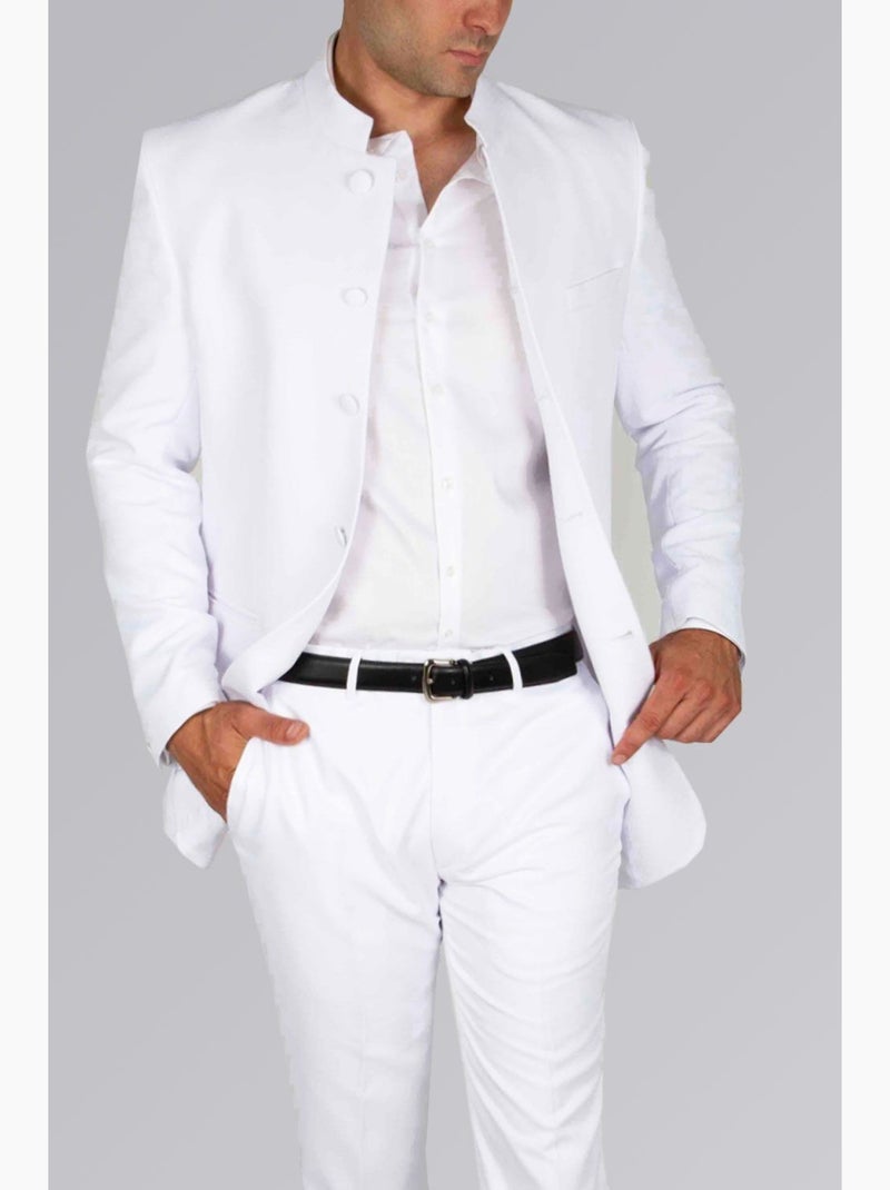 Traje de cuello mao Kebello Blanco - Kiabi