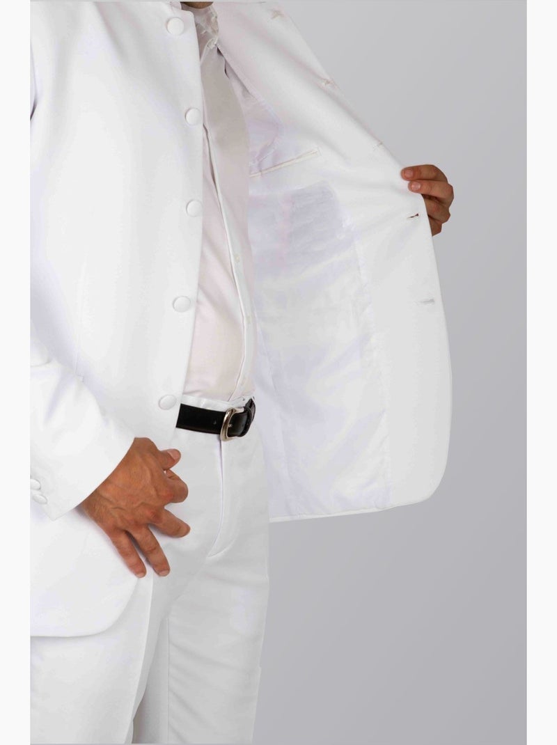 Traje de cuello mao Kebello Blanco - Kiabi